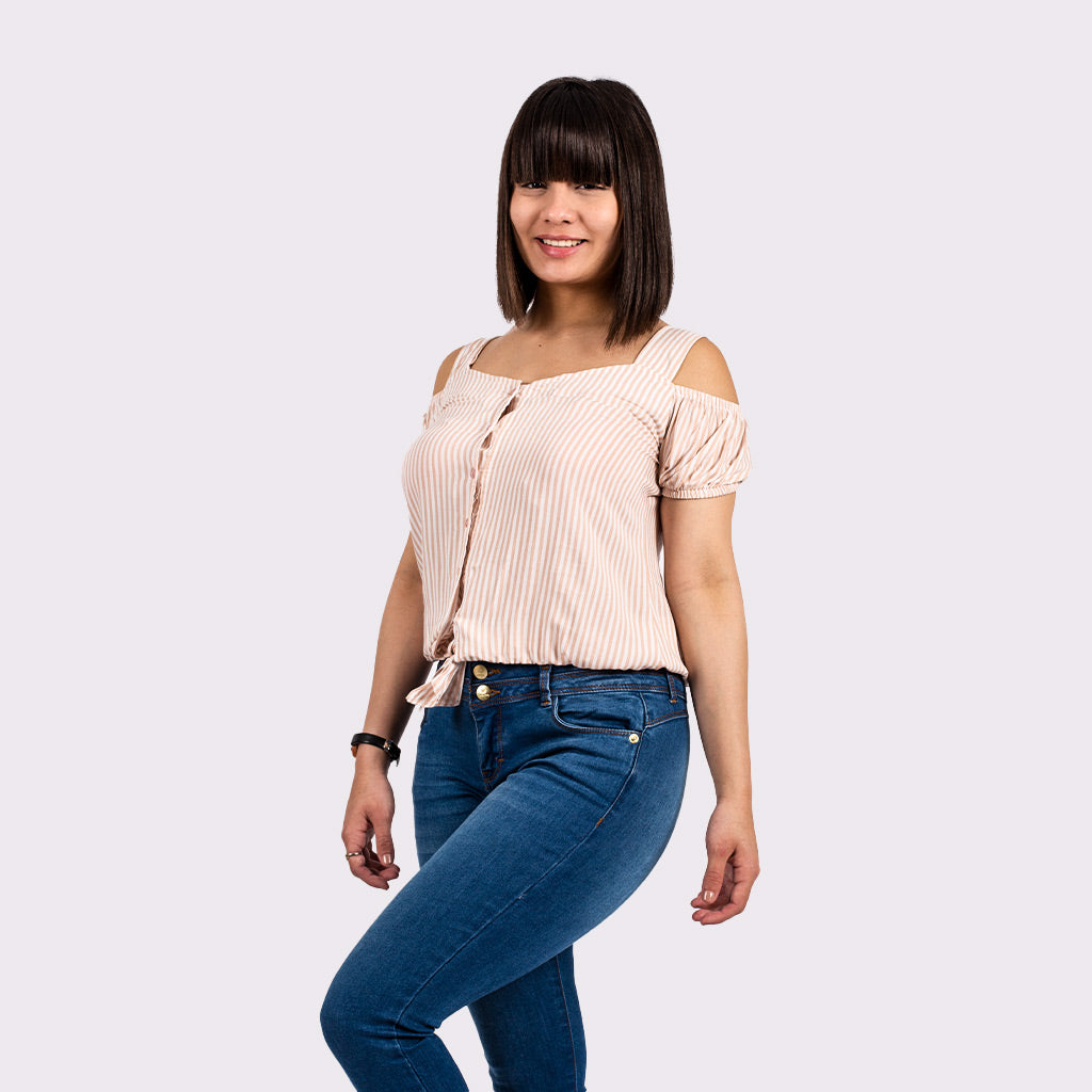 Blusa Ethiopia Manga Corta Mujer - 2x S/55.00