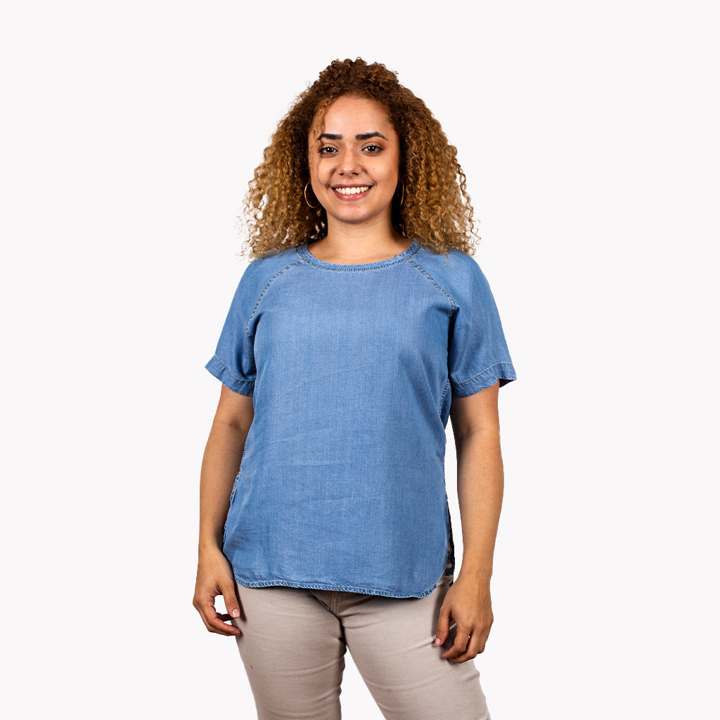 Blusa Ethiopia Manga Corta Mujer - 2x S/55.00