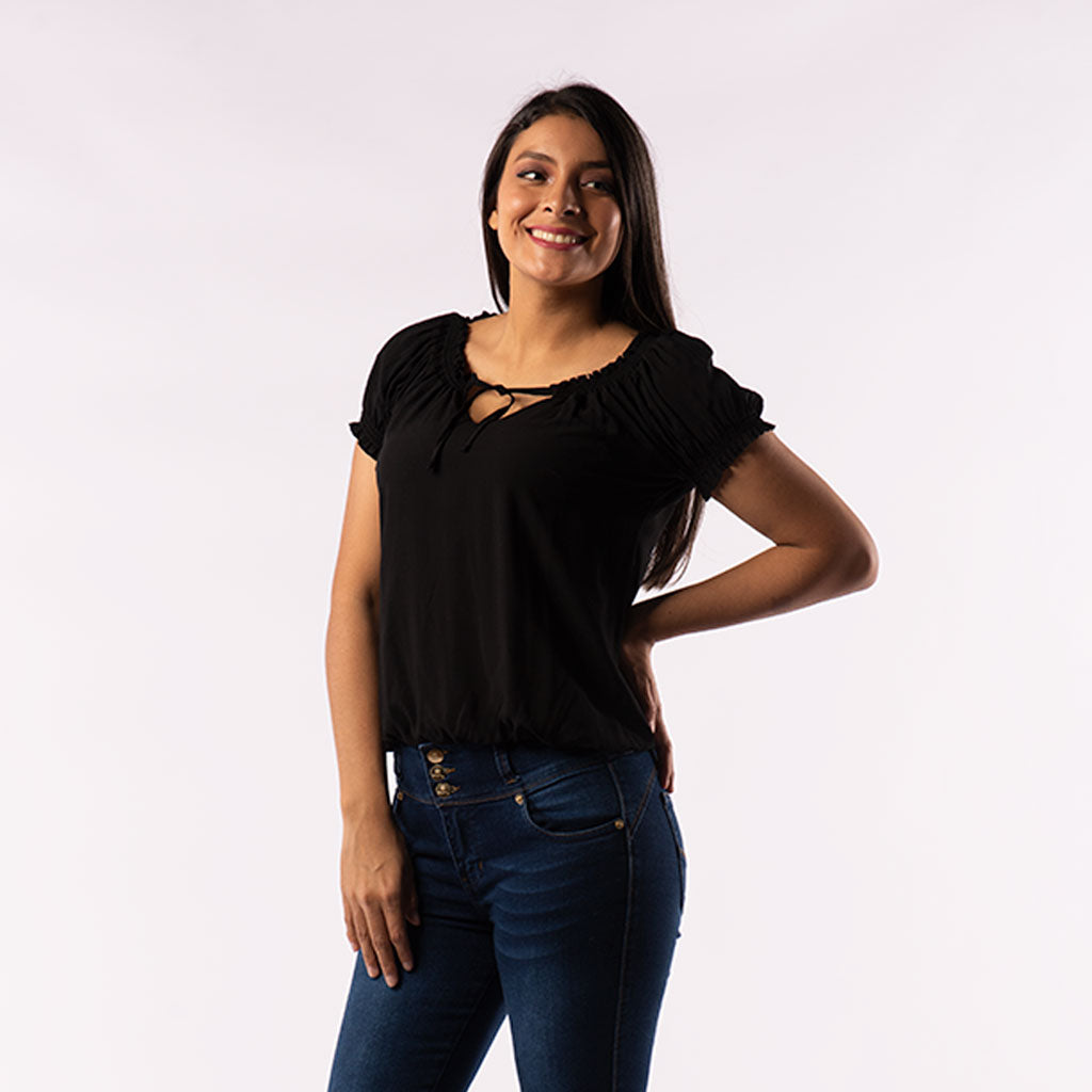 Blusa Ethiopia Manga Corta Mujer