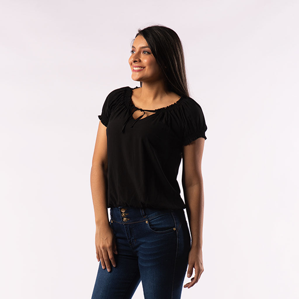 Blusa Ethiopia Manga Corta Mujer