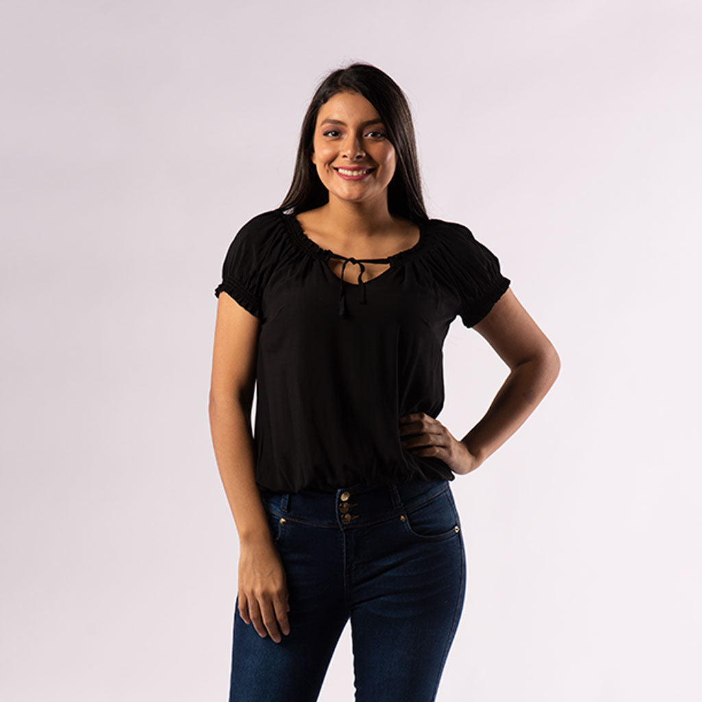 Blusa Ethiopia Manga Corta Mujer