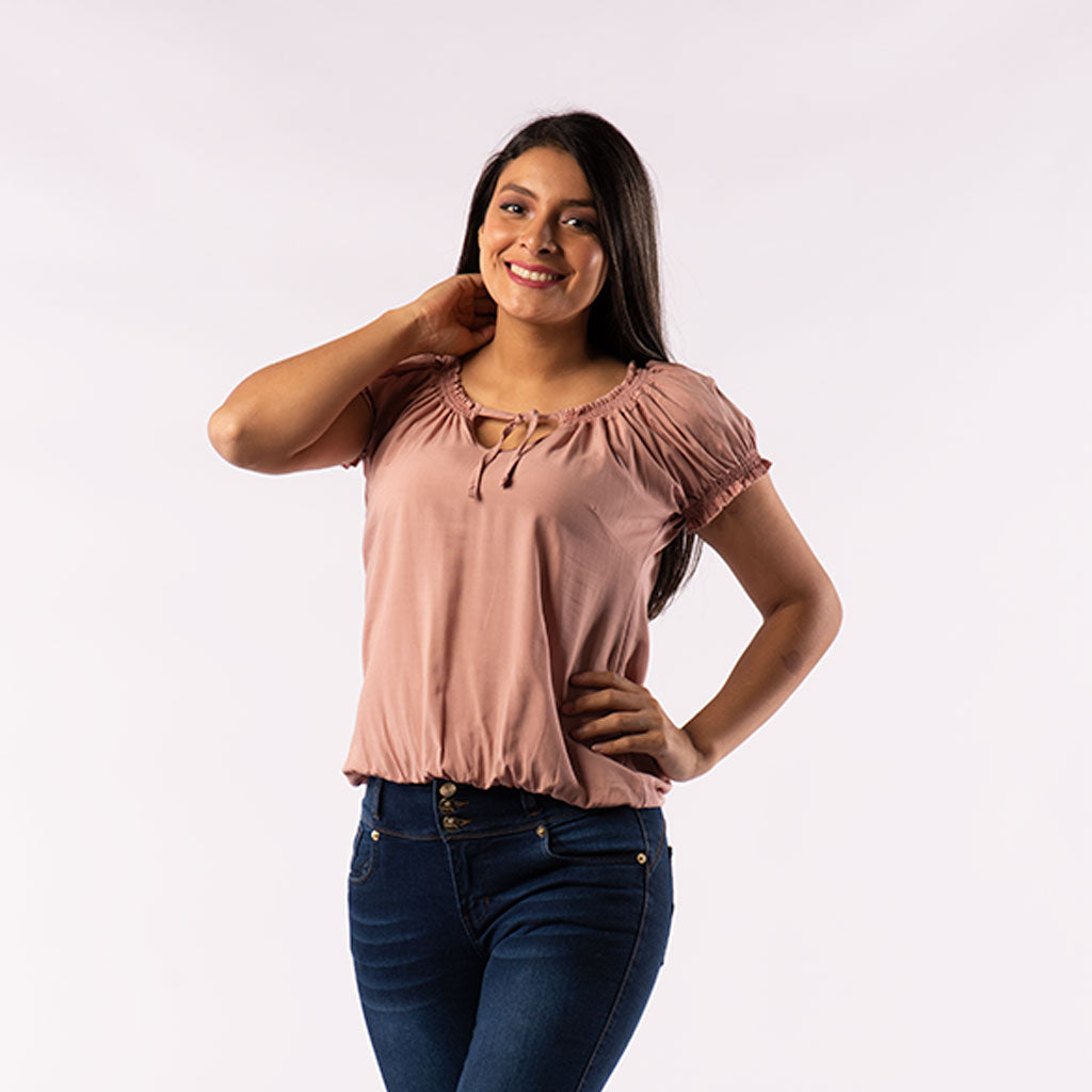 Blusa Ethiopia Manga Corta Mujer