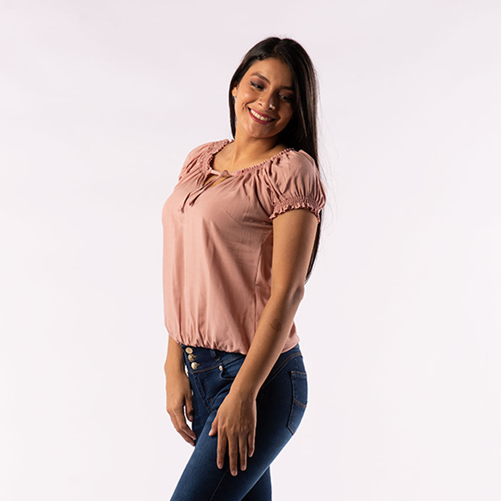 Blusa Ethiopia Manga Corta Mujer