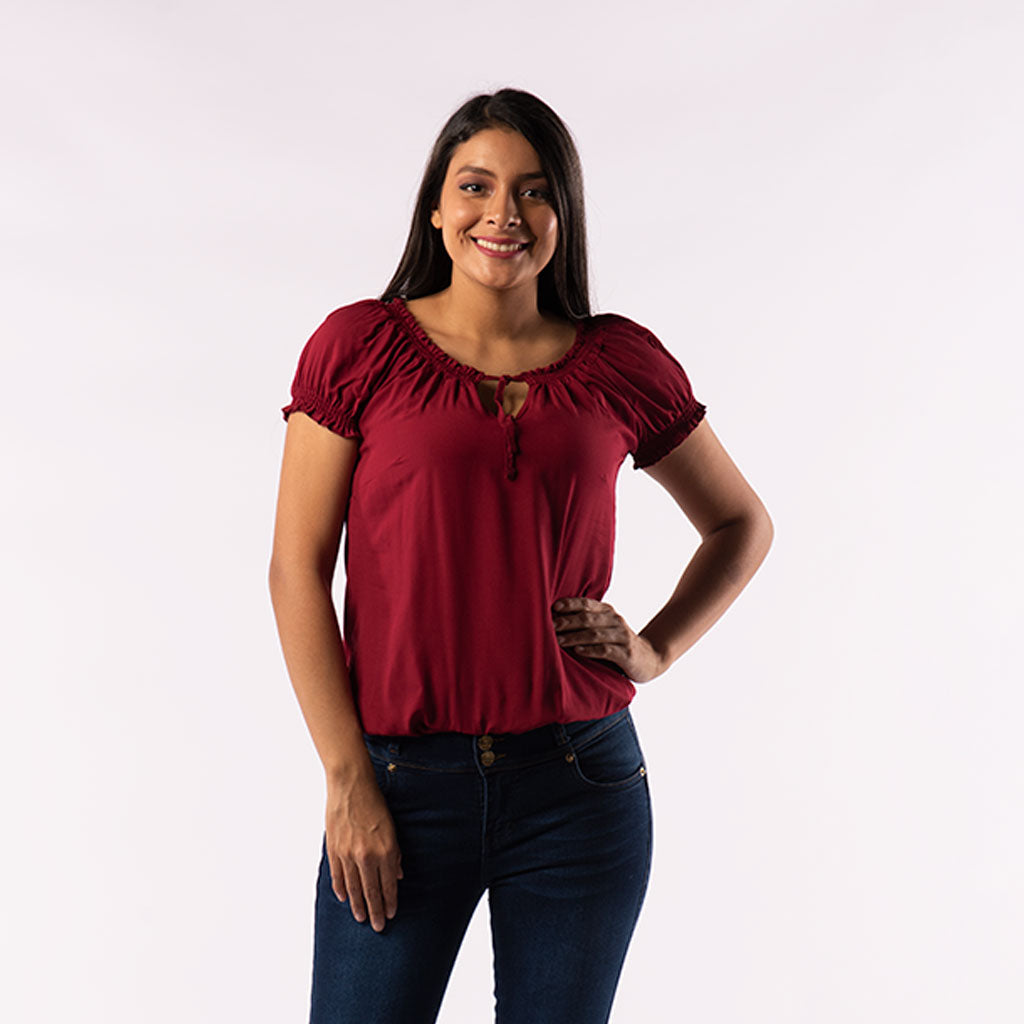 Blusa Ethiopia Manga Corta Mujer