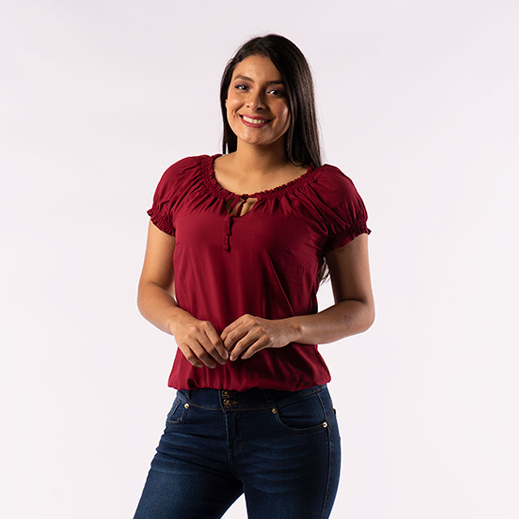 Blusa Ethiopia Manga Corta Mujer