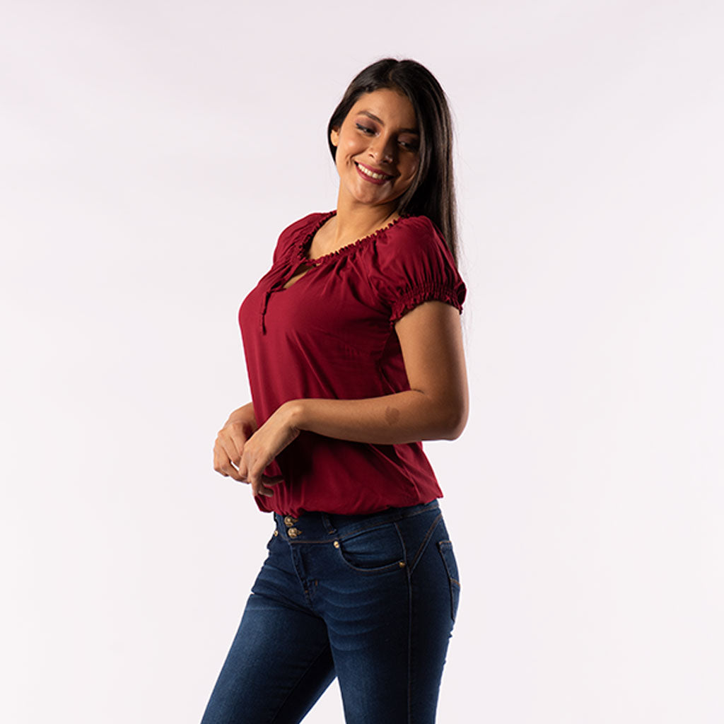 Blusa Ethiopia Manga Corta Mujer