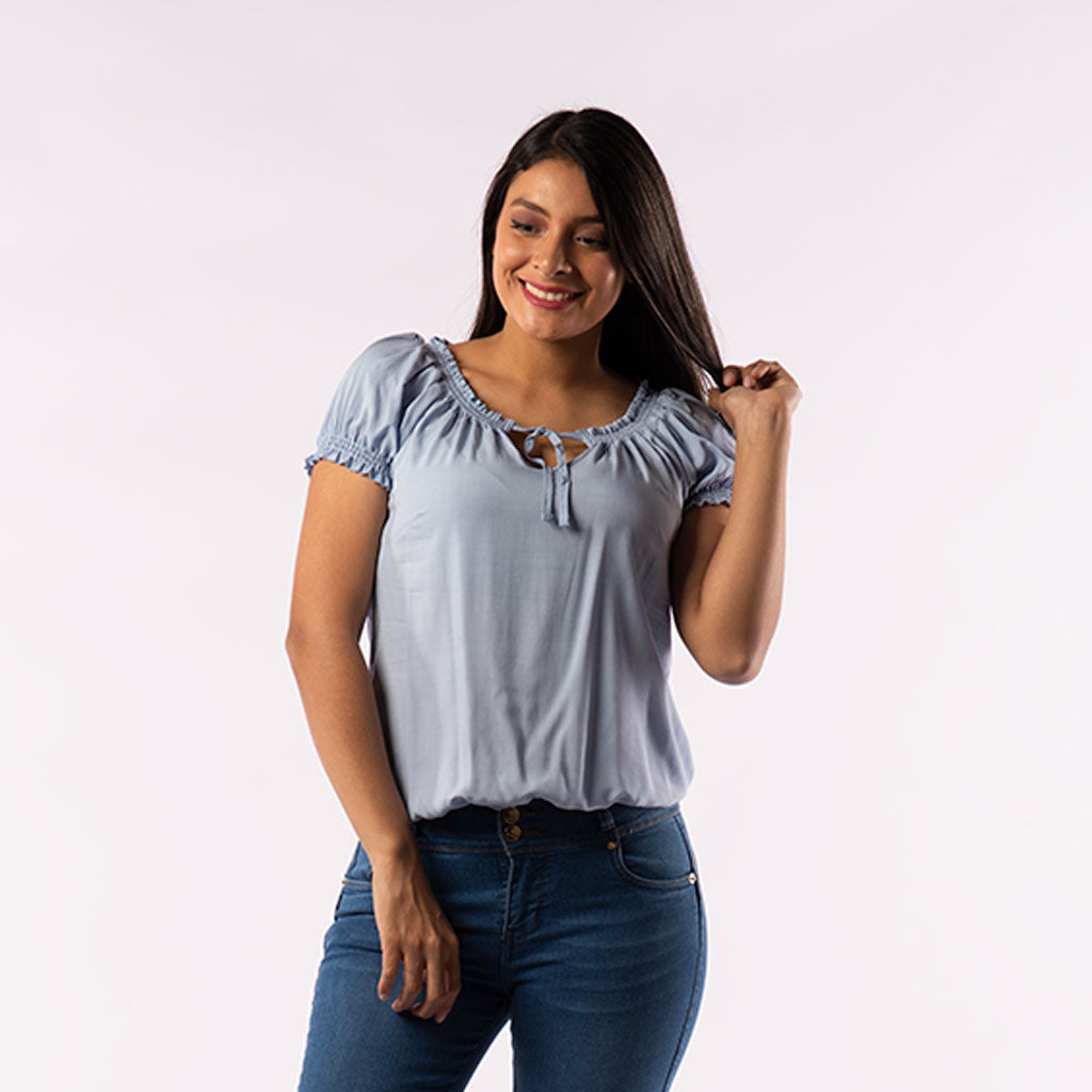 Blusa Ethiopia Manga Corta Mujer
