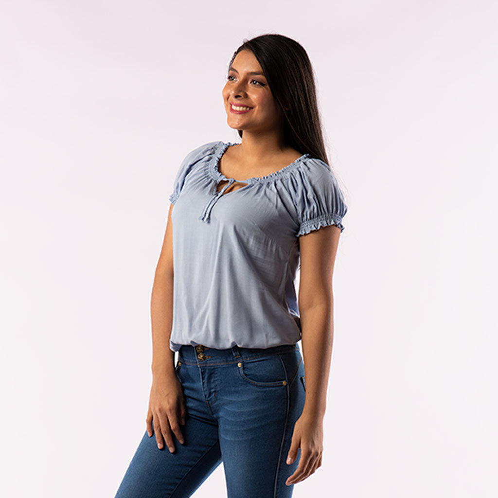Blusa Ethiopia Manga Corta Mujer
