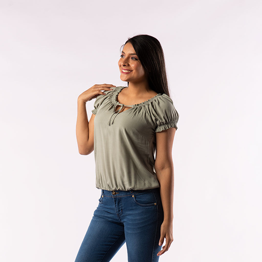 Blusa Ethiopia Manga Corta Mujer