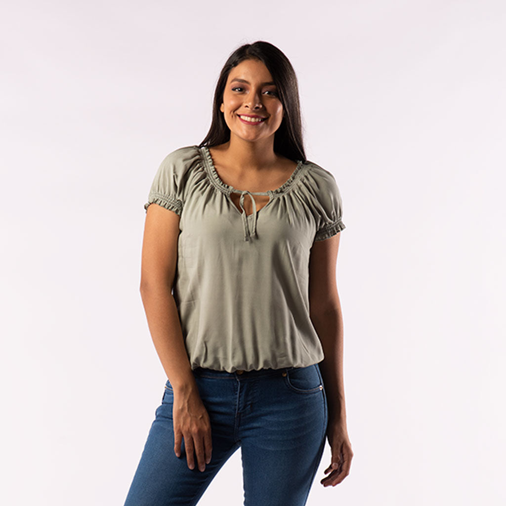 Blusa Ethiopia Manga Corta Mujer