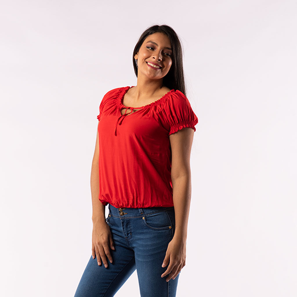 Blusa Ethiopia Manga Corta Mujer