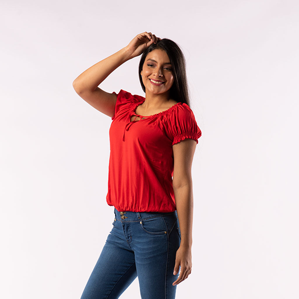 Blusa Ethiopia Manga Corta Mujer