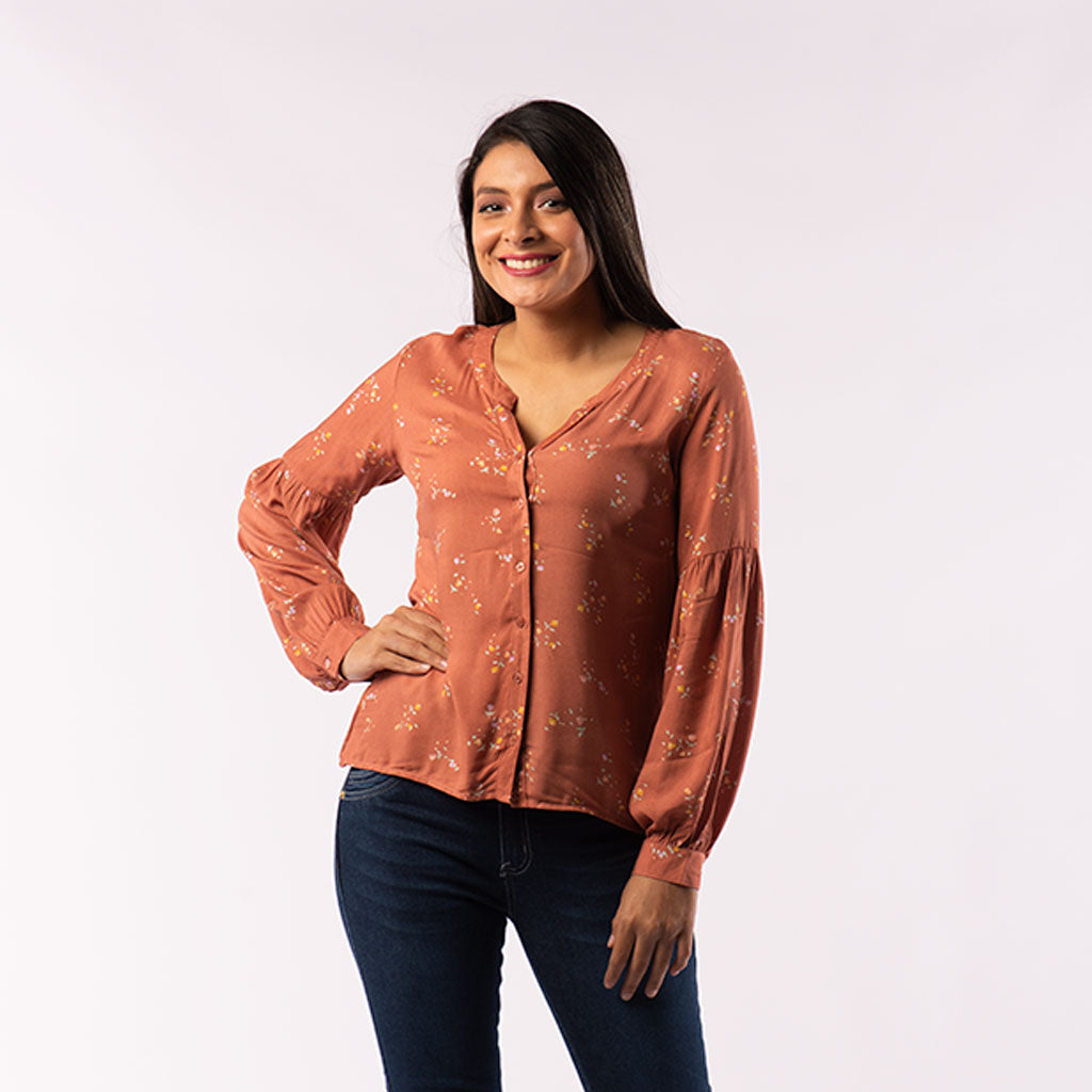 Blusa Ethiopia Manga Larga Mujer