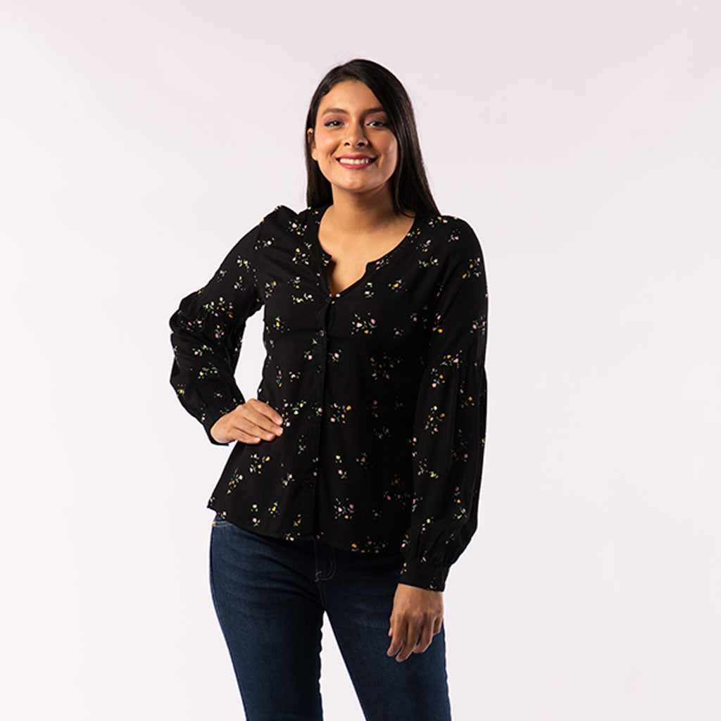 Blusa Ethiopia Manga Larga Mujer