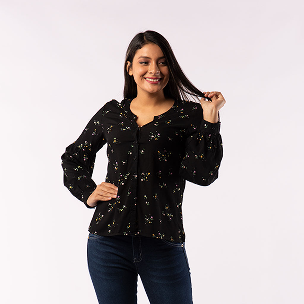 Blusa Ethiopia Manga Larga Mujer