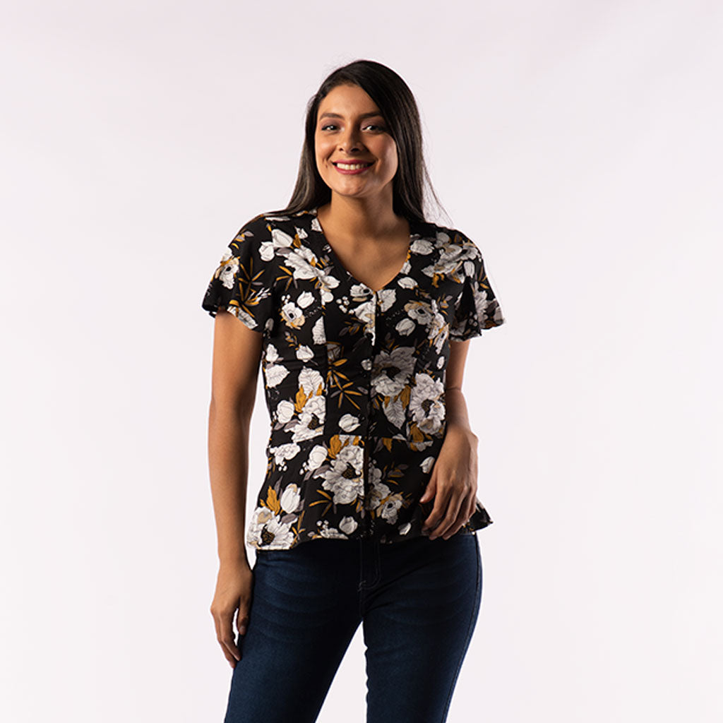 Blusa Ethiopia Manga Corta Mujer