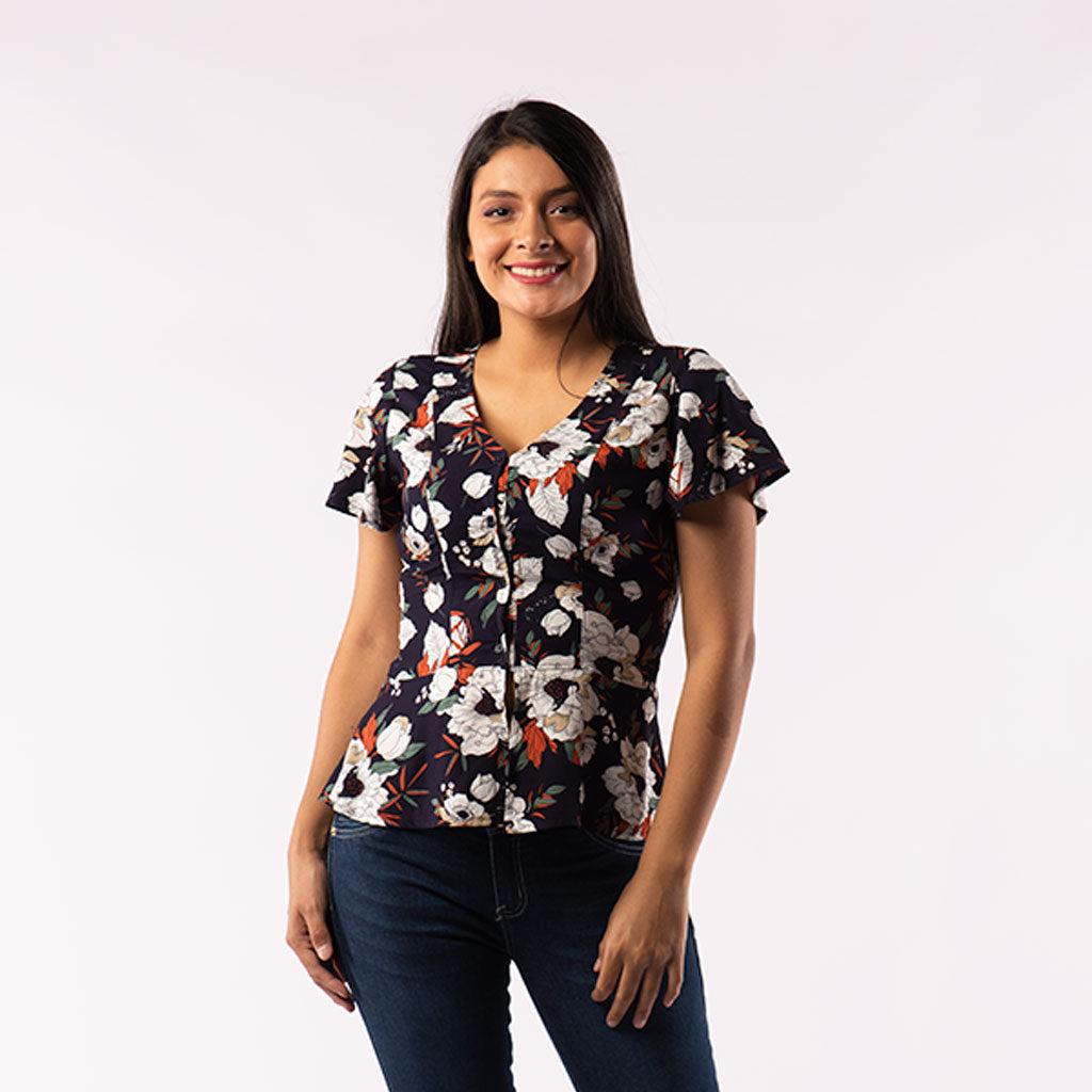 Blusa Ethiopia Manga Corta Mujer