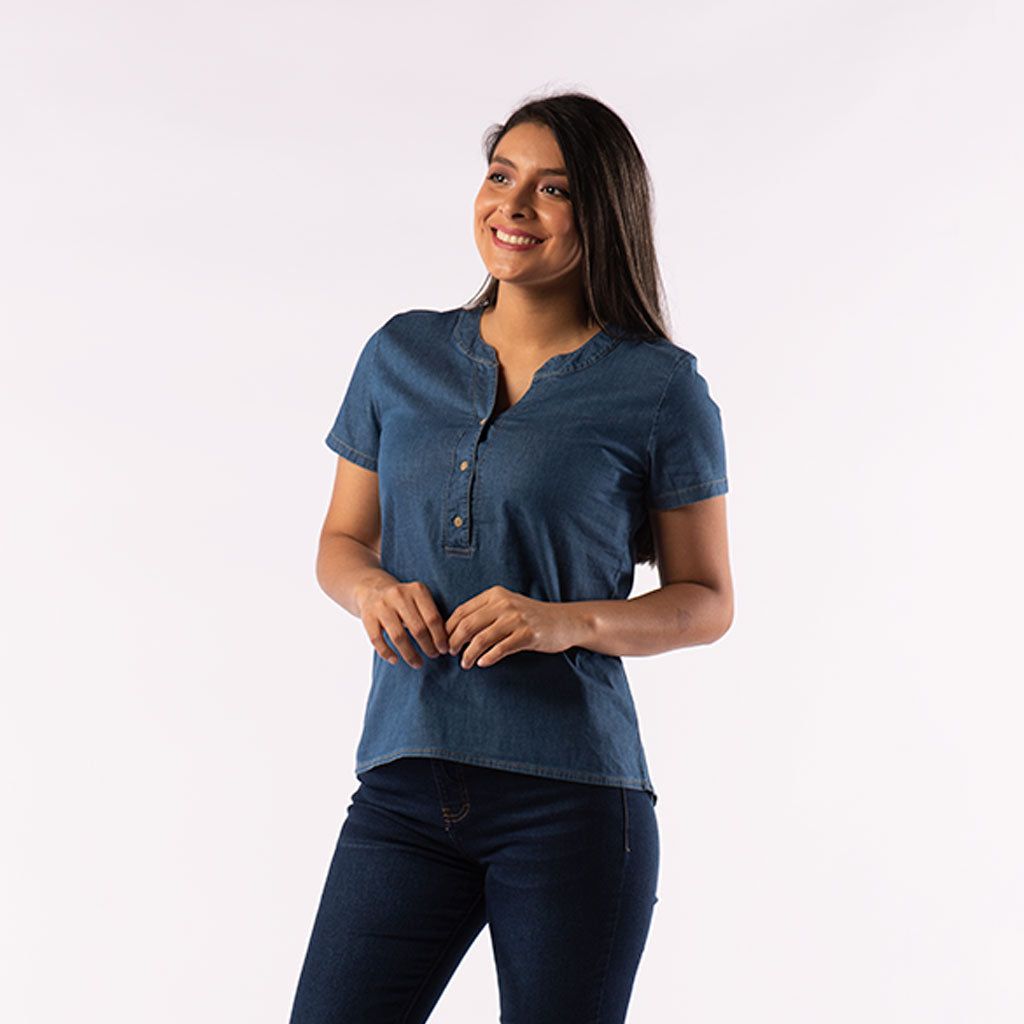 Blusa Ethiopia Manga Corta Mujer