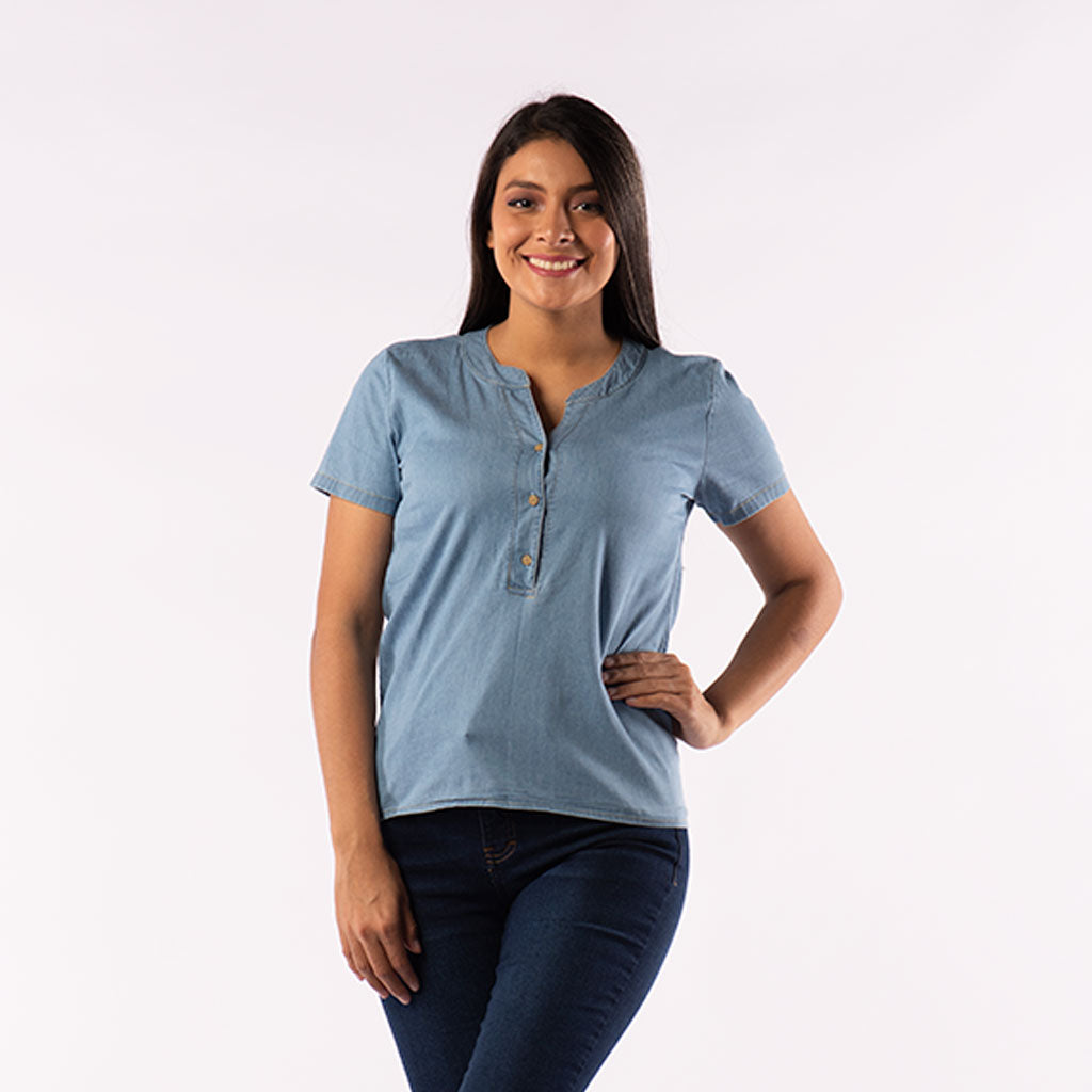 Blusa Ethiopia Manga Corta Mujer - 2x S/60.00