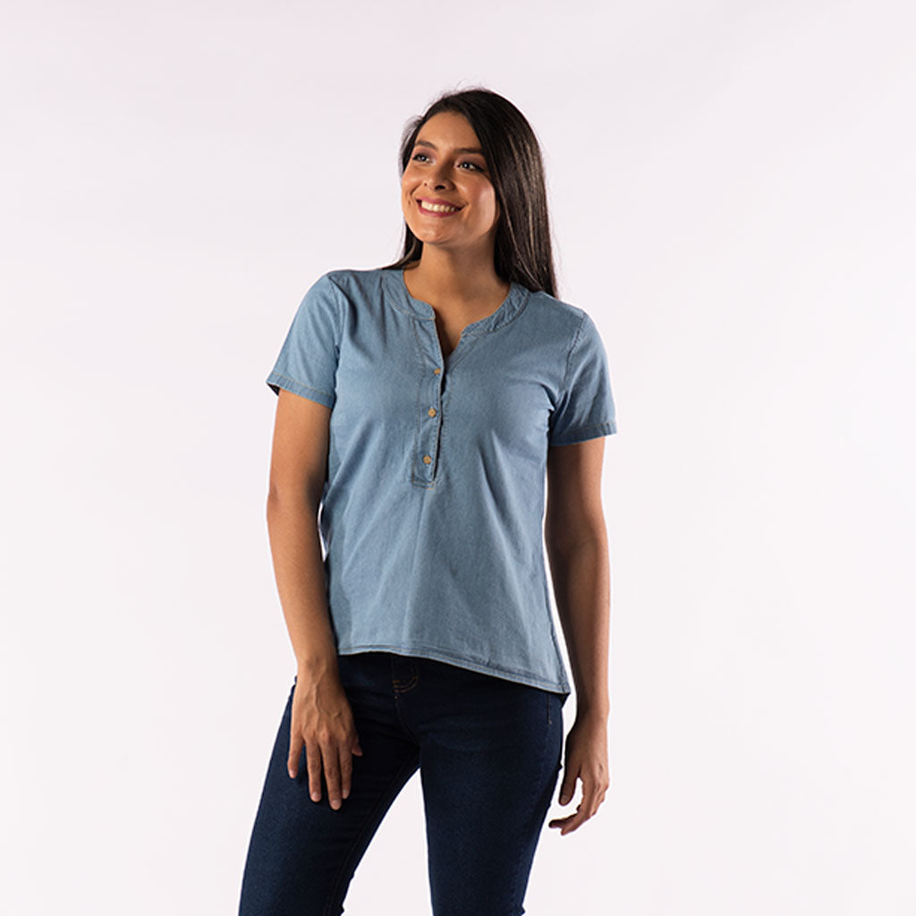 Blusa Ethiopia Manga Corta Mujer
