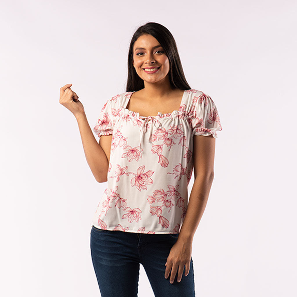 Blusa Ethiopia Manga Corta Mujer