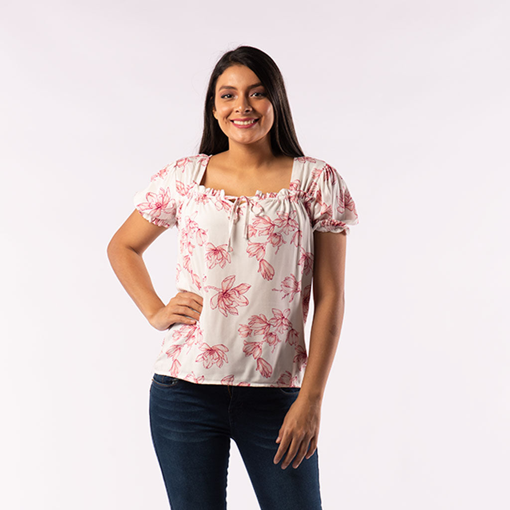 Blusa Ethiopia Manga Corta Mujer