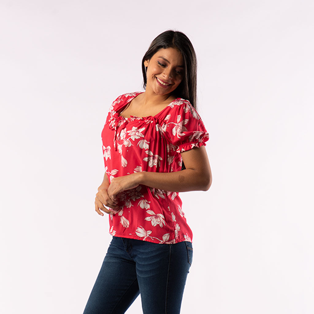 Blusa Ethiopia Manga Corta Mujer - 2x S/35.00