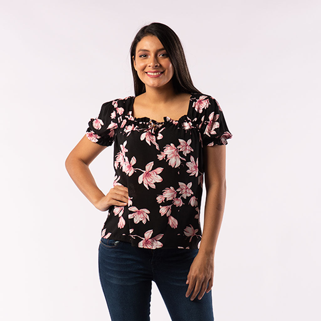 Blusa Ethiopia Manga Corta Mujer