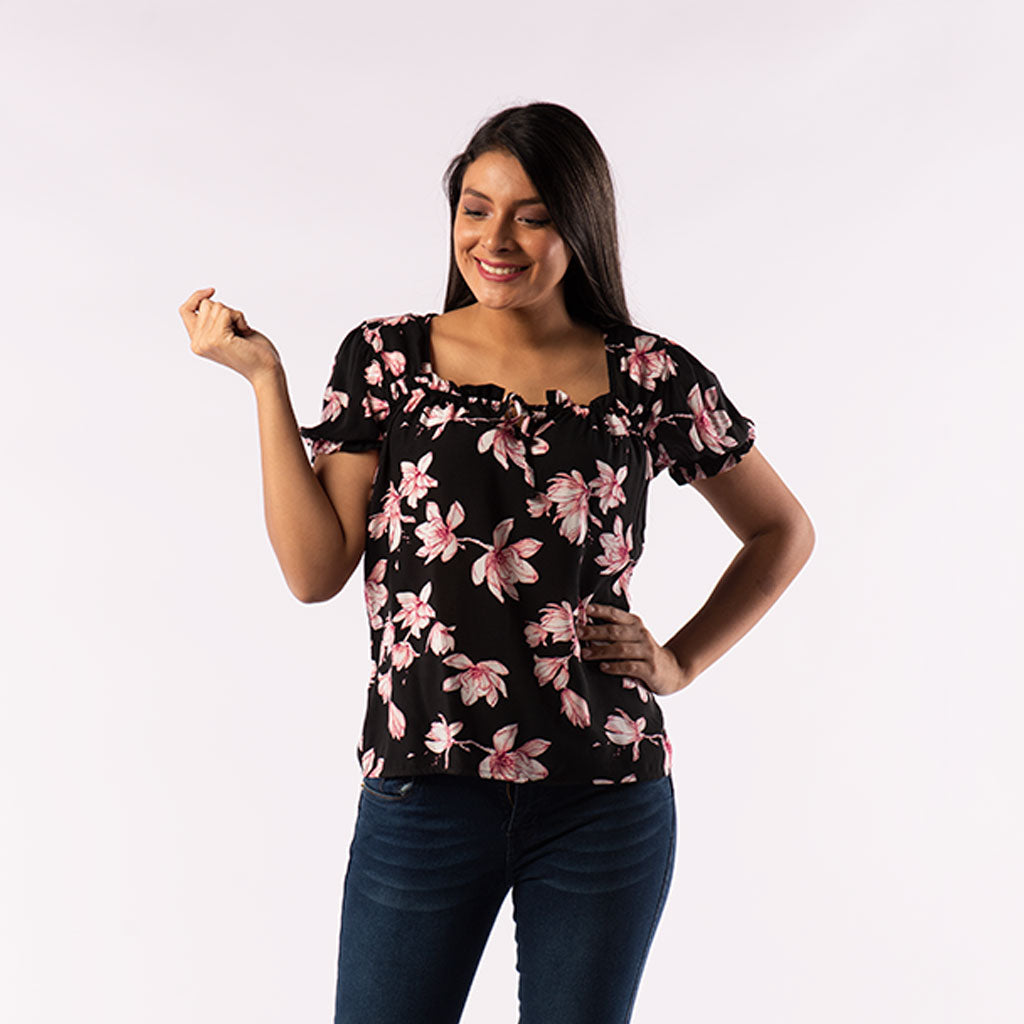Blusa Ethiopia Manga Corta Mujer