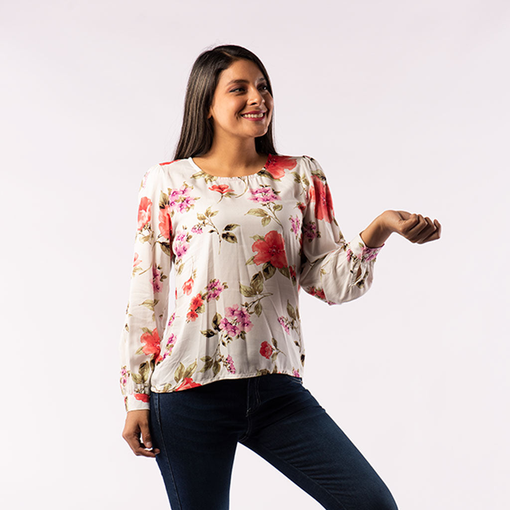 Blusa Ethiopia Manga Larga Mujer