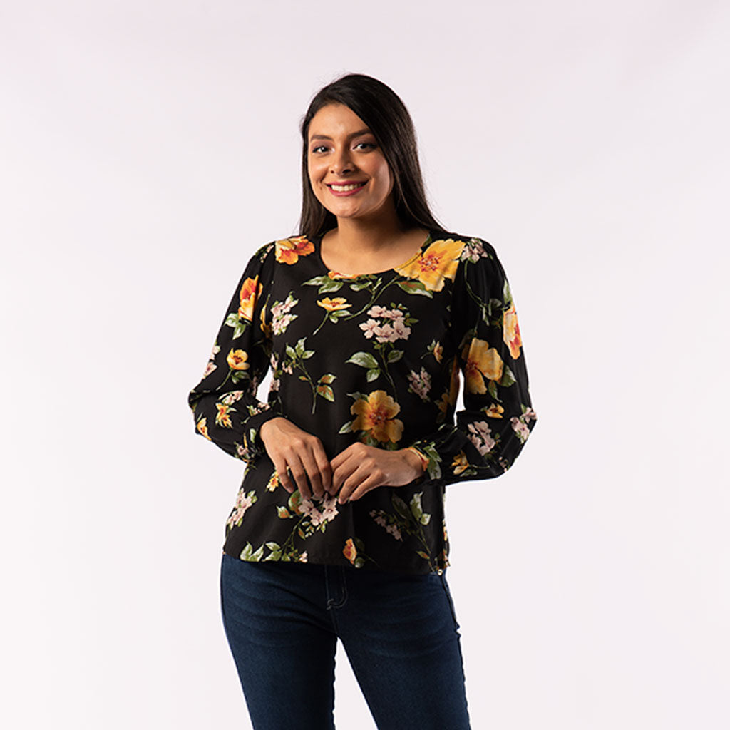 Blusa Ethiopia Manga Larga Mujer