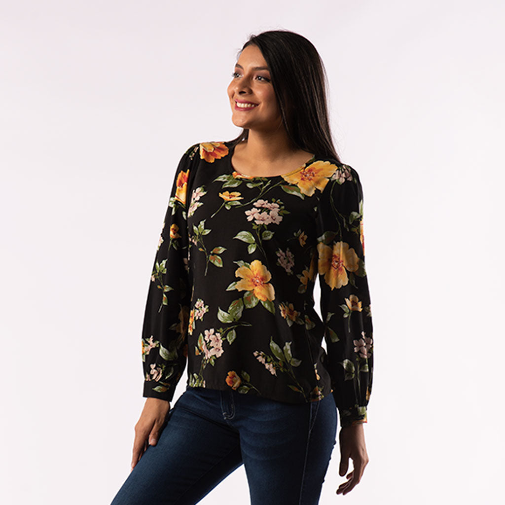 Blusa Ethiopia Manga Larga Mujer