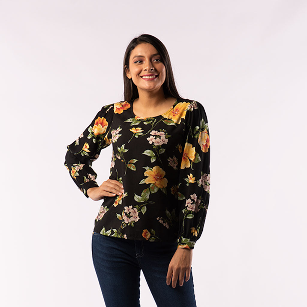 Blusa Ethiopia Manga Larga Mujer