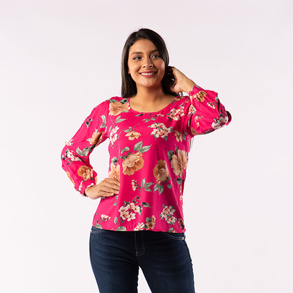 Blusa Ethiopia Manga Larga Mujer