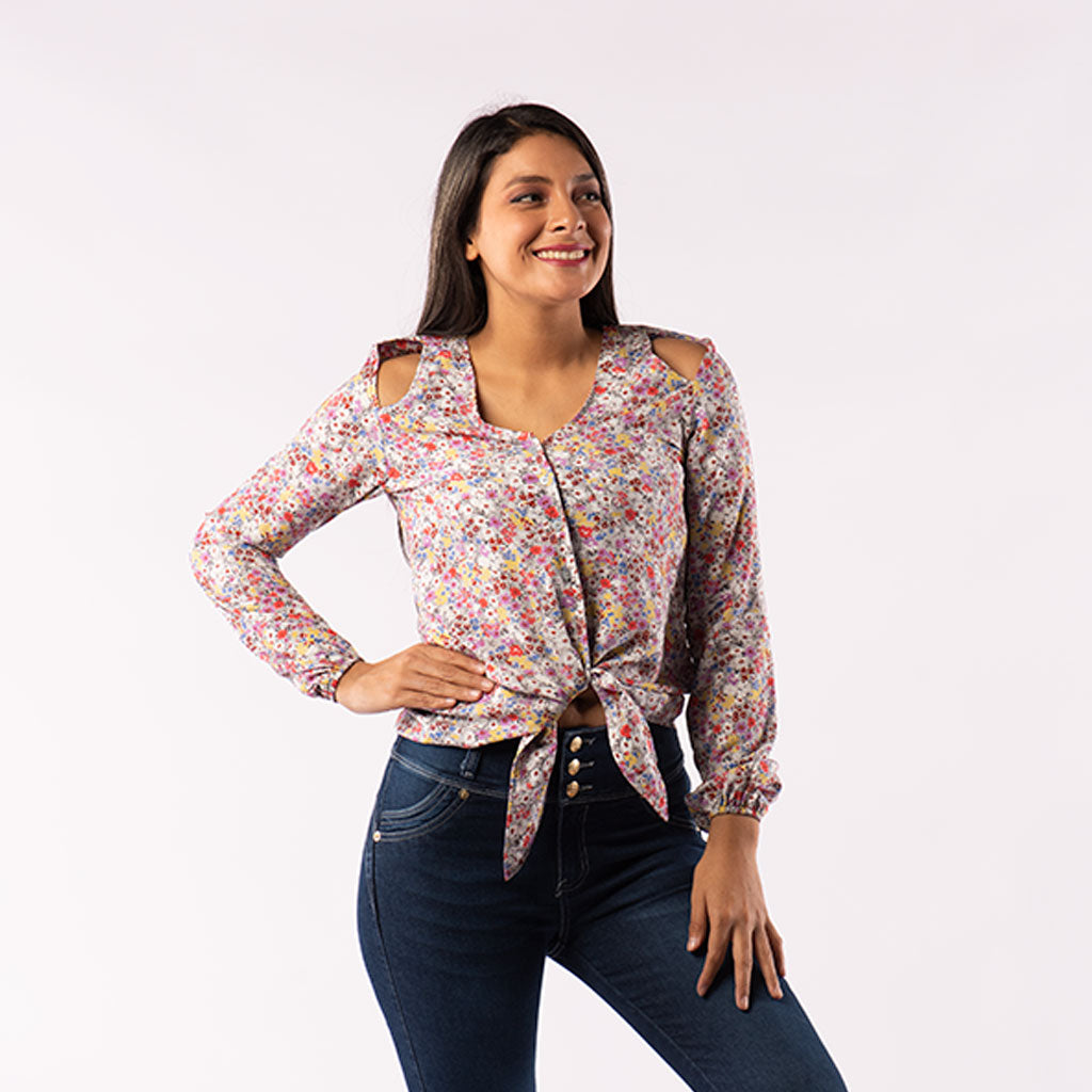 Blusa Ethiopia Manga Larga Mujer