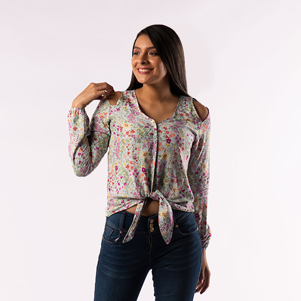 Blusa Ethiopia Manga Larga Mujer