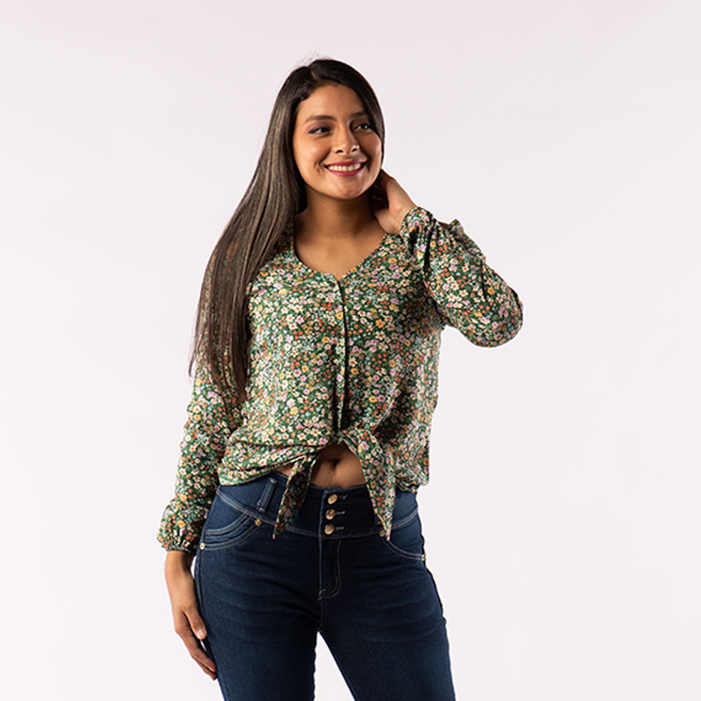 Blusa Ethiopia Manga Larga Mujer