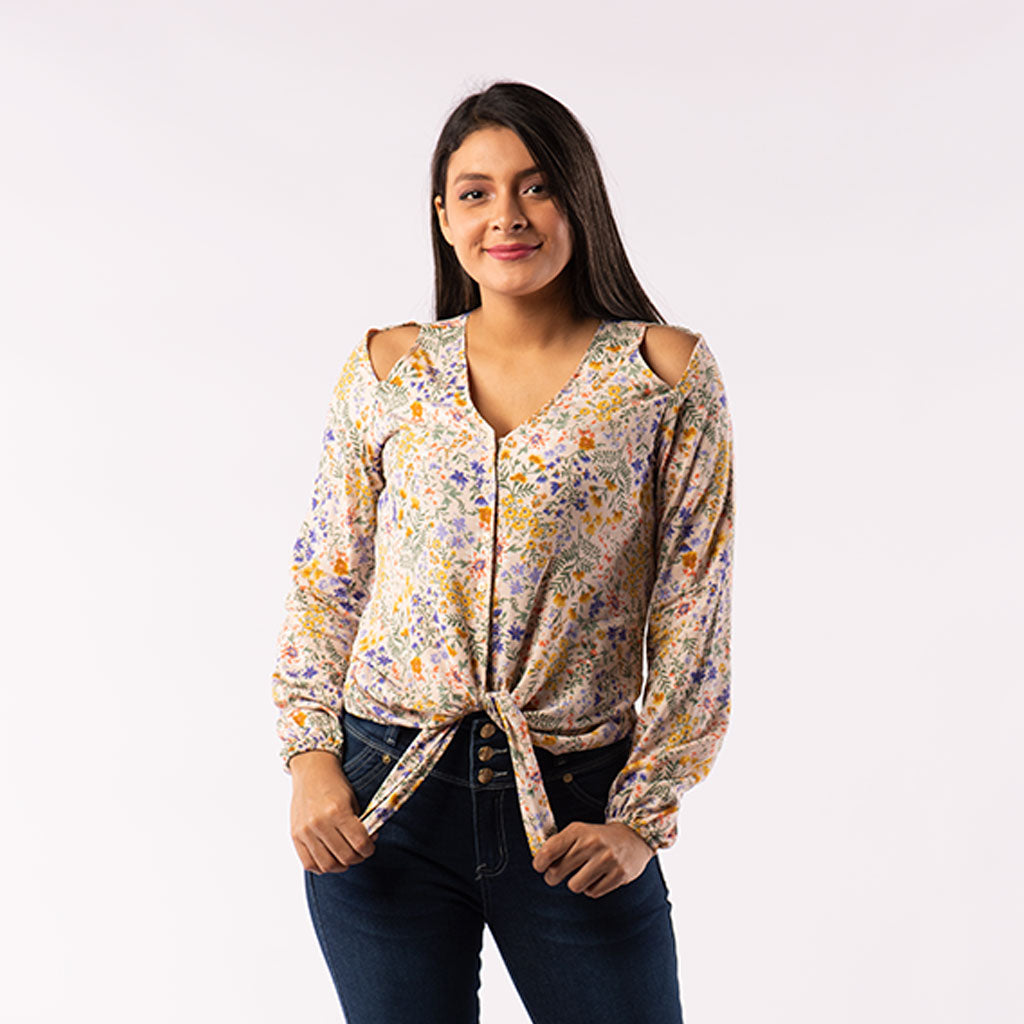 Blusa Ethiopia Manga Larga Mujer