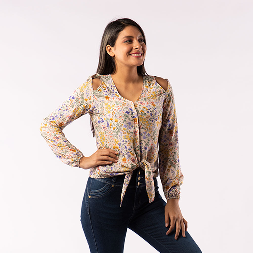 Blusa Ethiopia Manga Larga Mujer