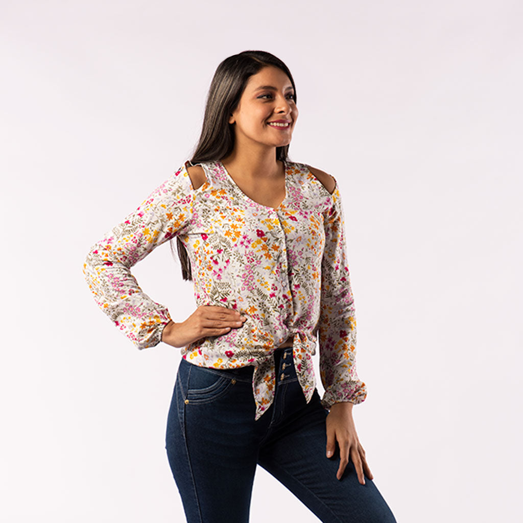 Blusa Ethiopia Manga Larga Mujer