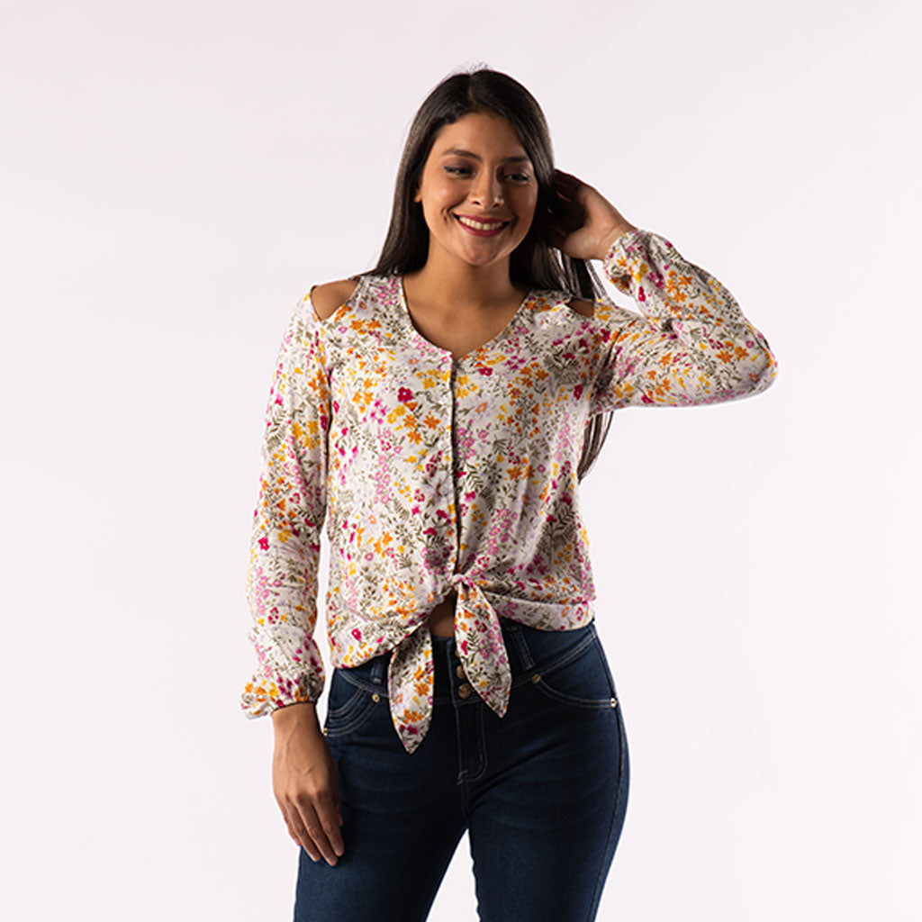 Blusa Ethiopia Manga Larga Mujer