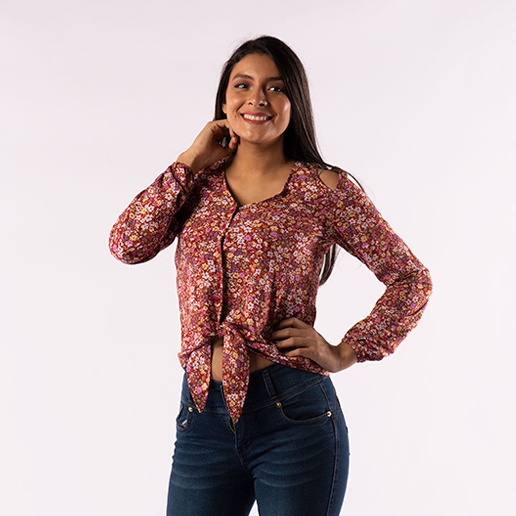 Blusa Ethiopia Manga Larga Mujer