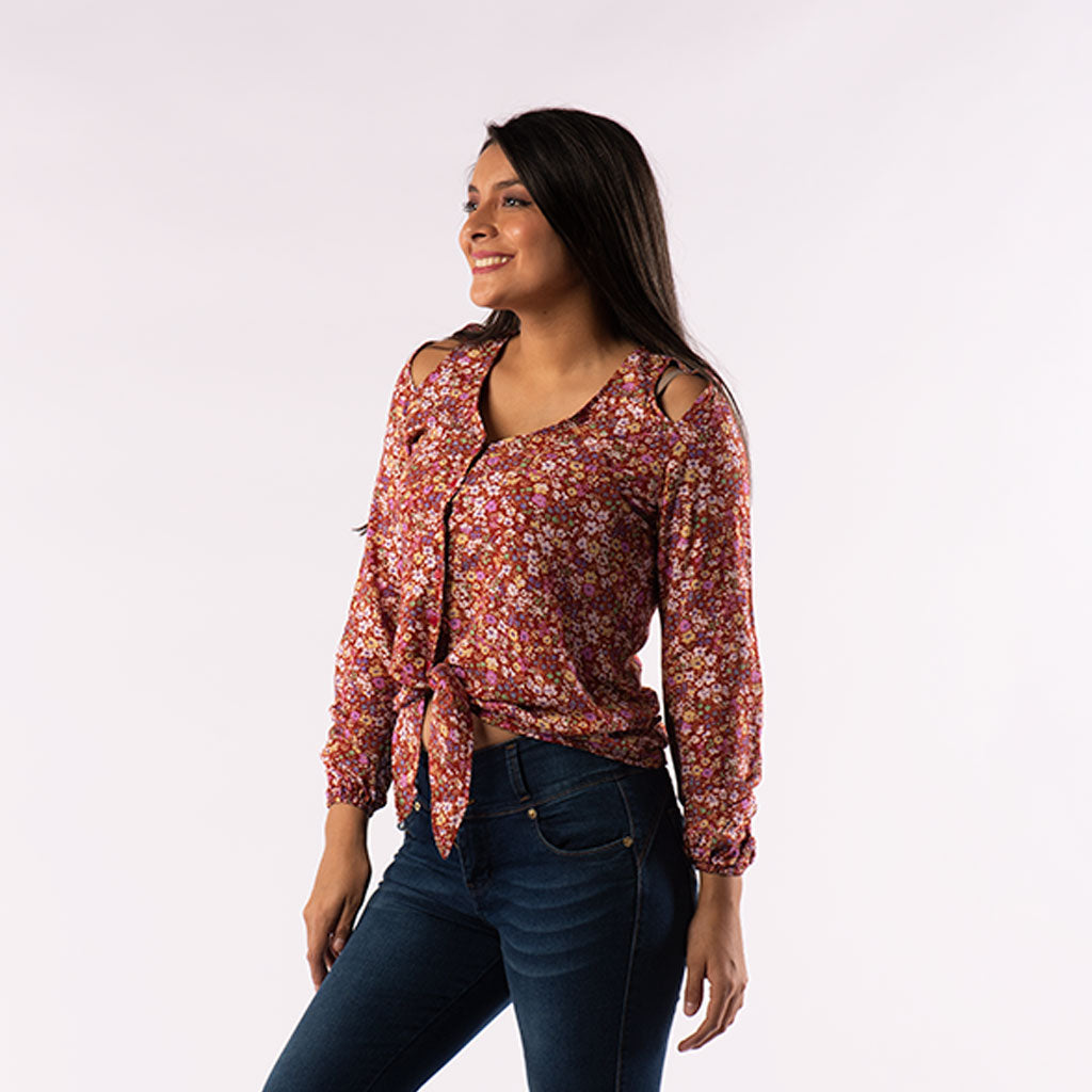 Blusa Ethiopia Manga Larga Mujer