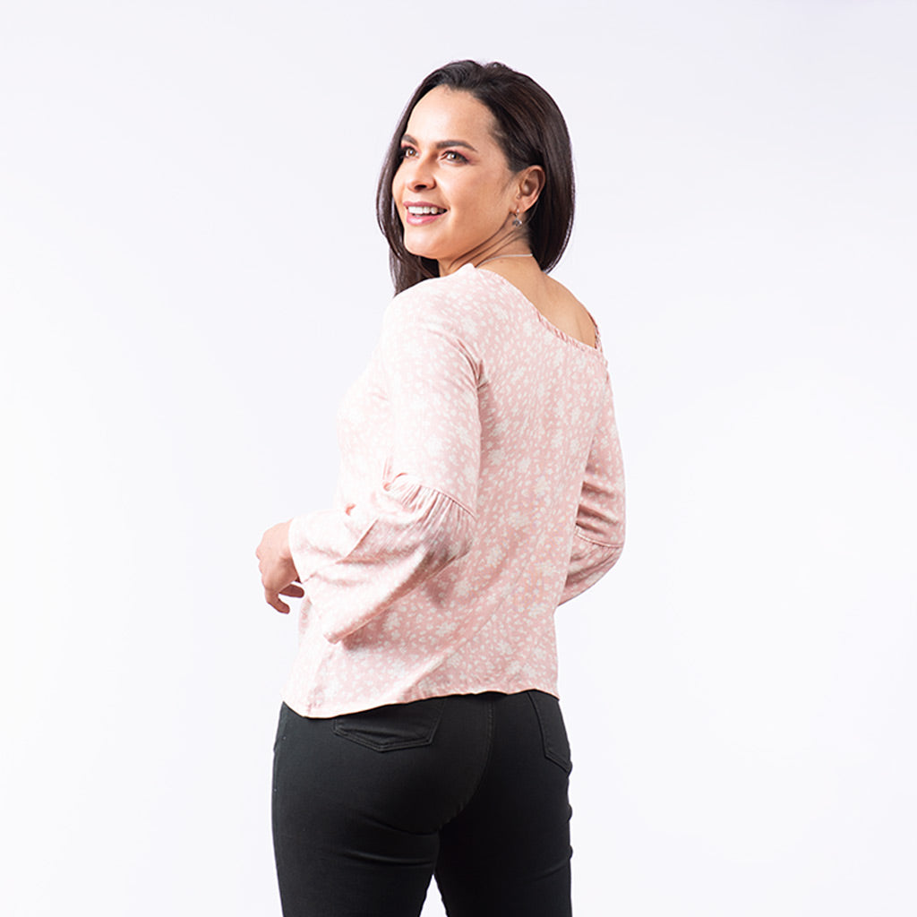 Blusa Ethiopia Rayon Manga Larga Mujer