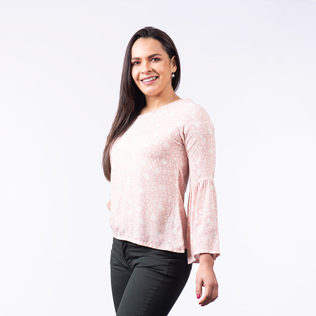 Blusa Ethiopia Rayon Manga Larga Mujer