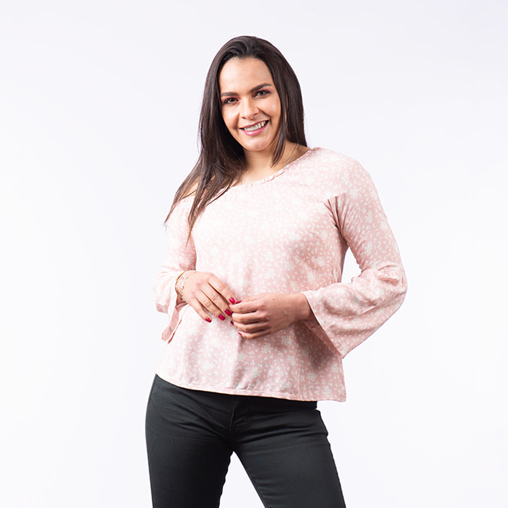 Blusa Ethiopia Rayon Manga Larga Mujer