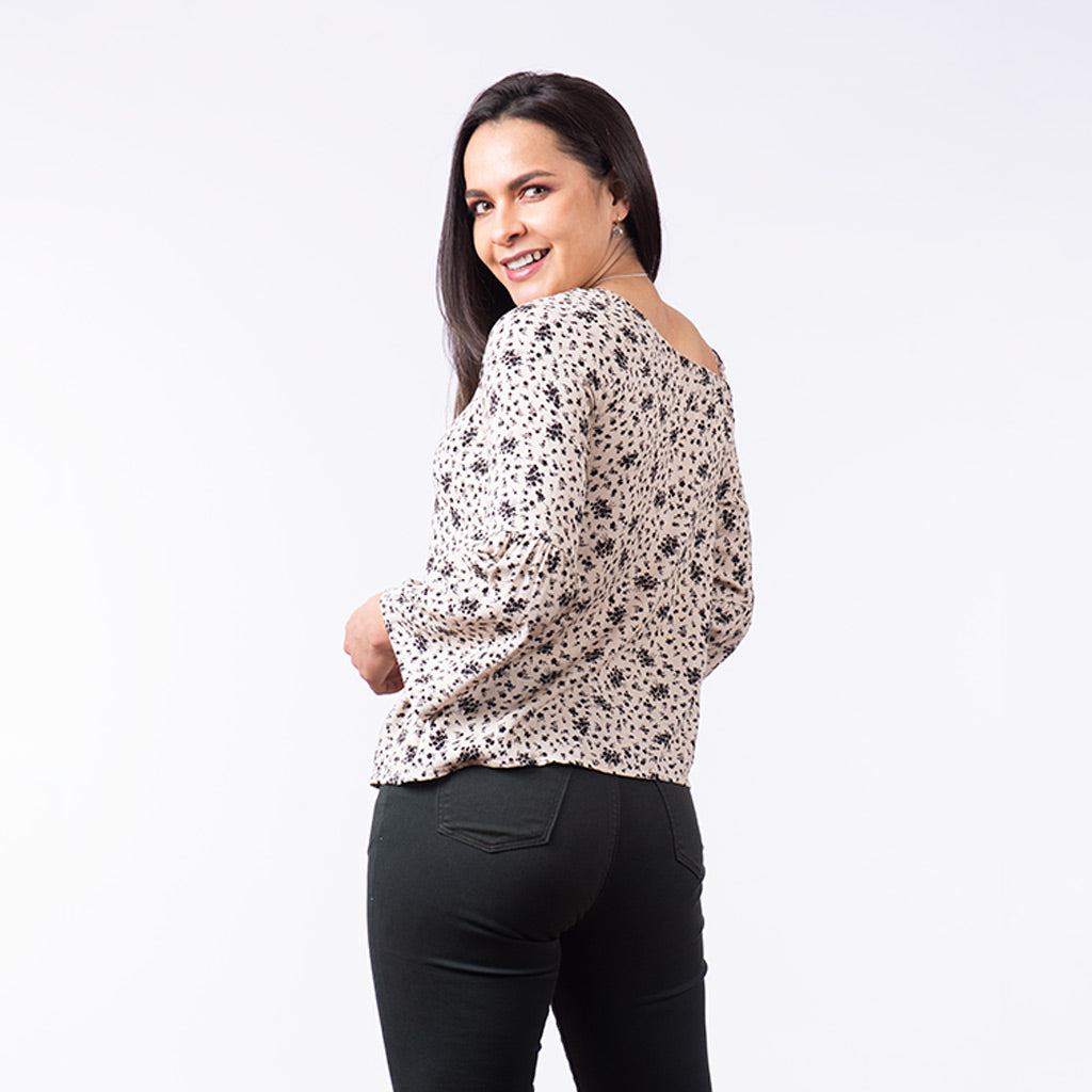 Blusa Ethiopia Rayon Manga Larga Mujer