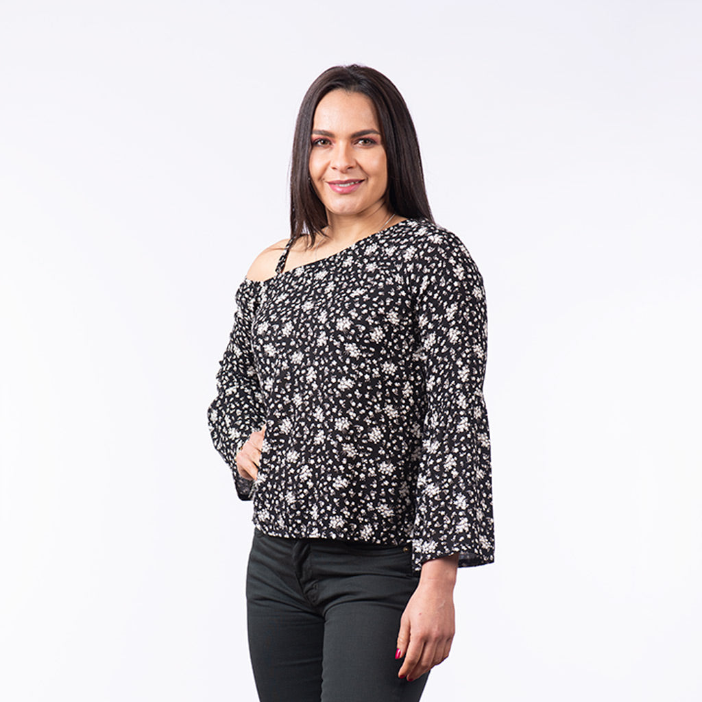 Blusa Ethiopia Rayon Manga Larga Mujer