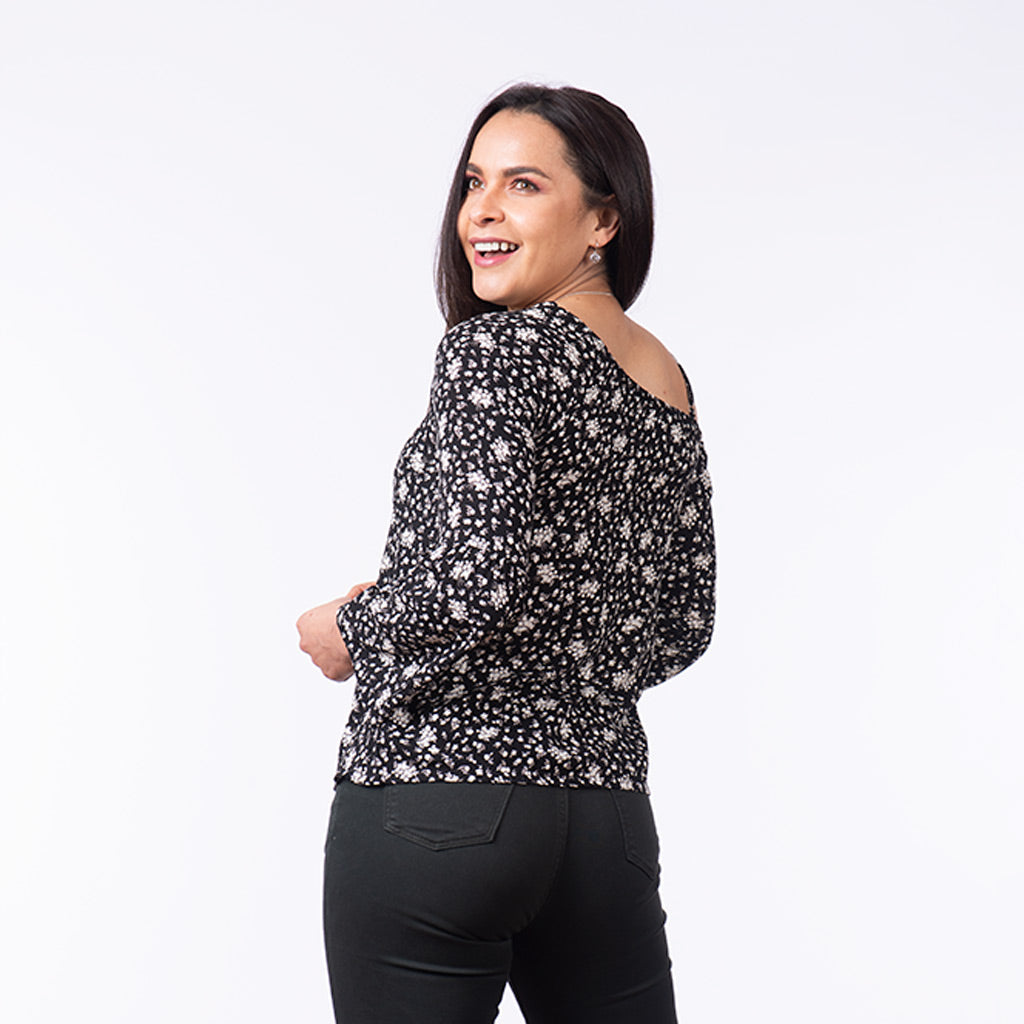 Blusa Ethiopia Rayon Manga Larga Mujer