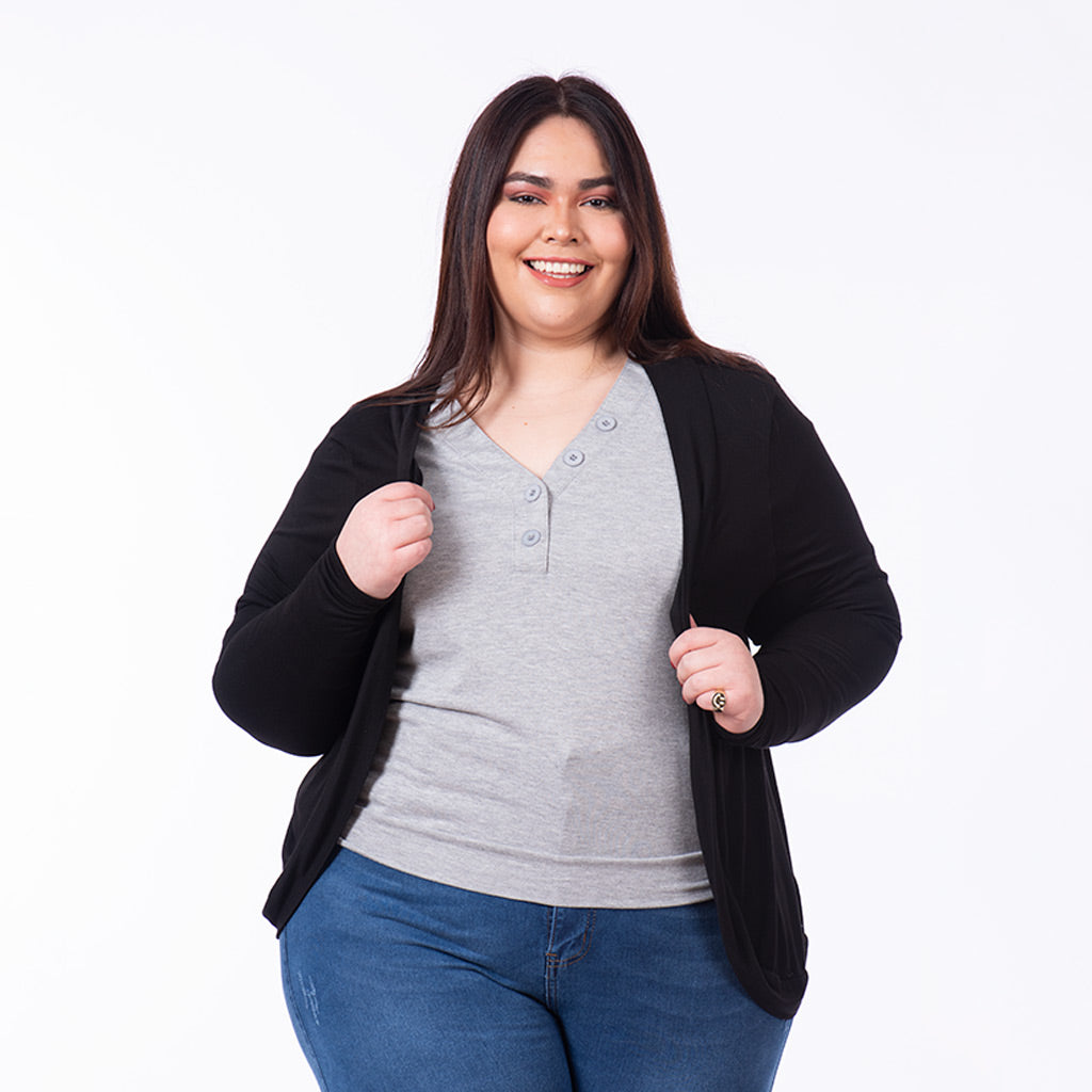 Capa Magnolia Manga Larga Mujer - 2x S/35.00